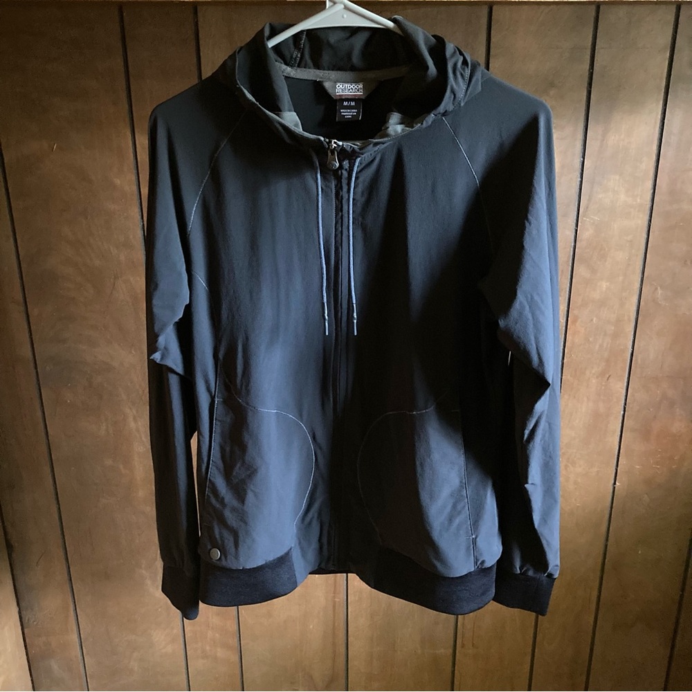 Outdoor Research Hoodie Womens M Gray Nylon Water Resistant Ferrosi Metro